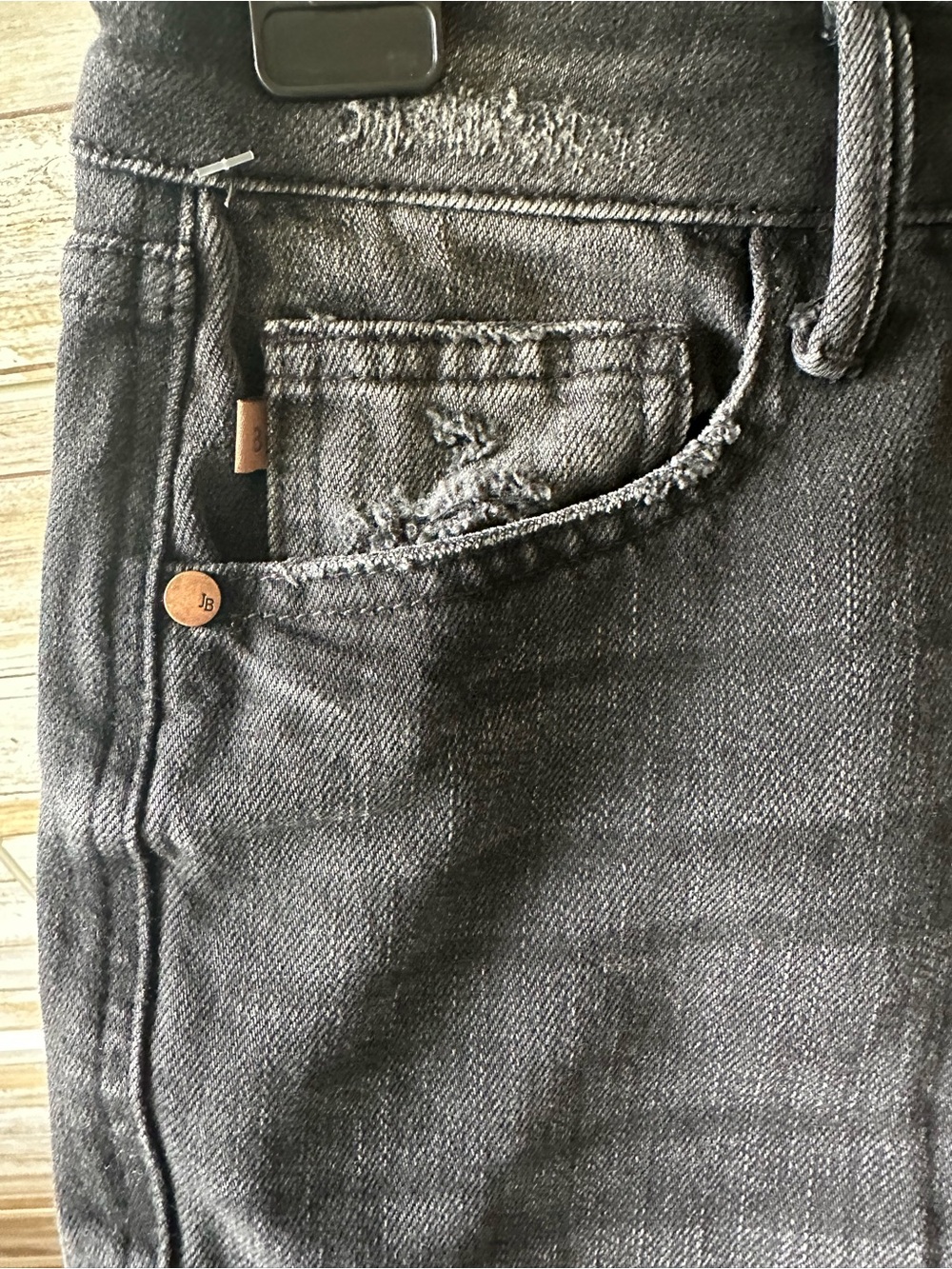 🖤 Judy Black Distressed Denim Mini Skirt Size Medium - Picture 2 of 12